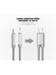 Câble 2 en 1 (Pour iPhone+Micro-USB) LDNIO LC86 Argent 1.1m