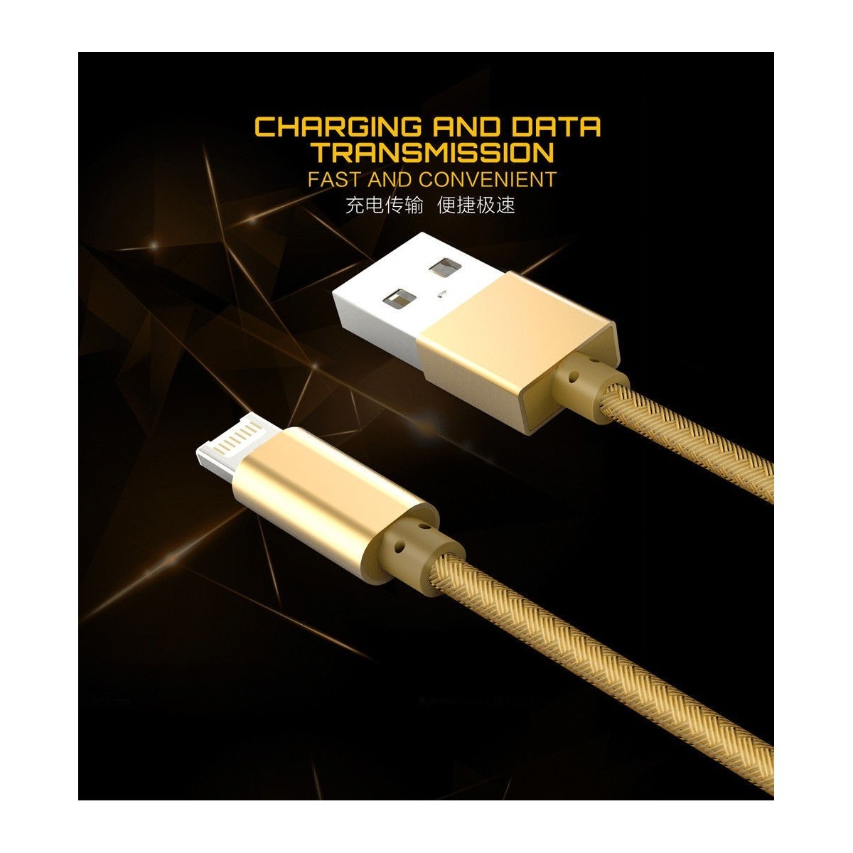 Câble 2 en 1 (Pour iPhone + Micro-USB) LDNIO LC88 Or 1m