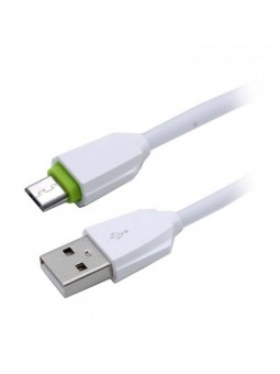 Câble Rond Micro-USB LDNIO LS07S Blanc-Vert 1m