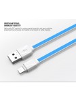 Câble Slim LDNIO XS-07AI Bleu 1m compatible iPhone 5/6/7/7Pus/8/8 Plus/X/6s