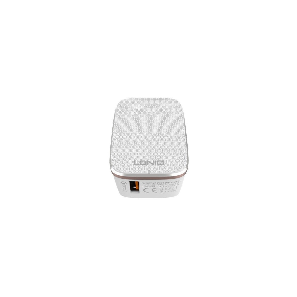 Chargeur Secteur avec câble Lighting 1 Port USB LDNIO A1204QI 2.4A iPhone