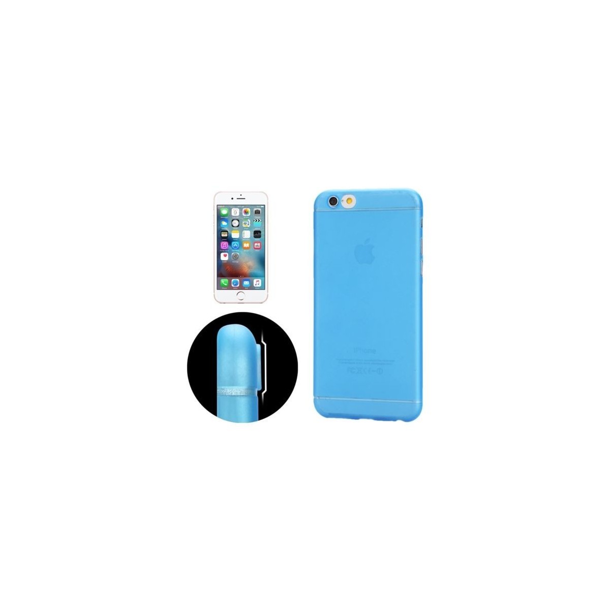 Coque Ultra Slim Translucide pour iPhone 6/6S Plus Bleu