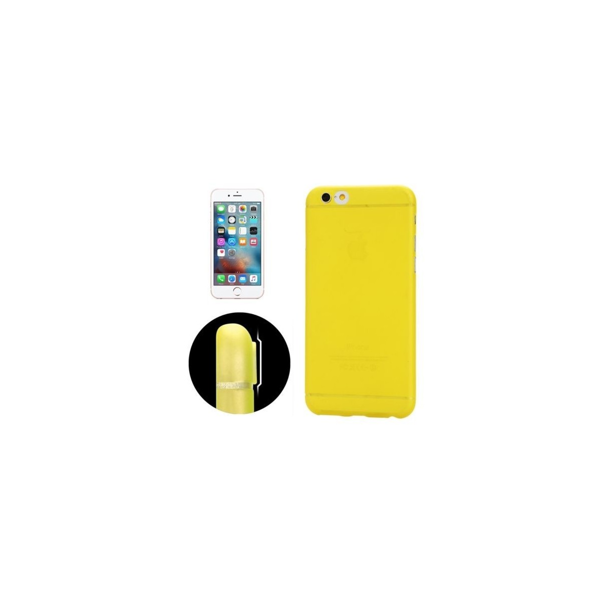 Coque Ultra Slim Translucide pour iPhone 6/6S Plus Jaune