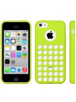 Coque motif à trou en Silicone Gel (TPU) pour iPhone 5C Vert