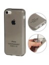 Coque lisse en Silicone Gel (TPU) pour iPhone 5C Gris