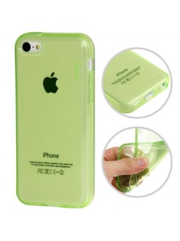Coque lisse en Silicone Gel (TPU) pour iPhone 5C Vert