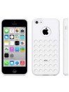 Coque motif à trou en Silicone Gel (TPU) pour iPhone 5C Blanc