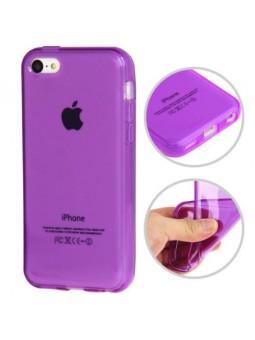 Coque lisse en Silicone Gel (TPU) pour iPhone 5C Violet