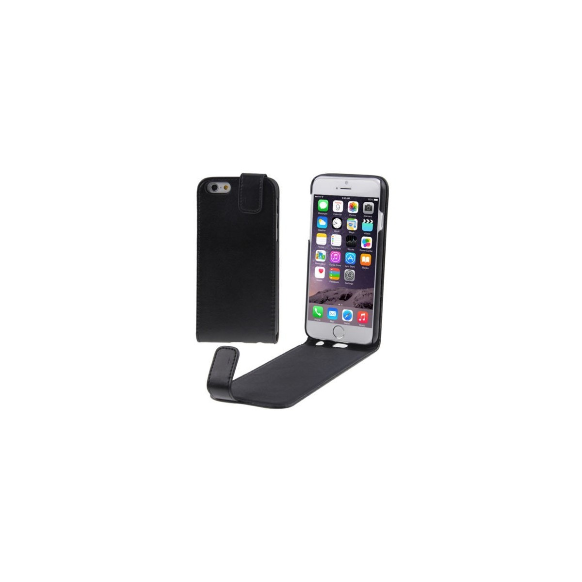 Etui à Clapet Vertical pour iPhone 6/6S Plus Noir