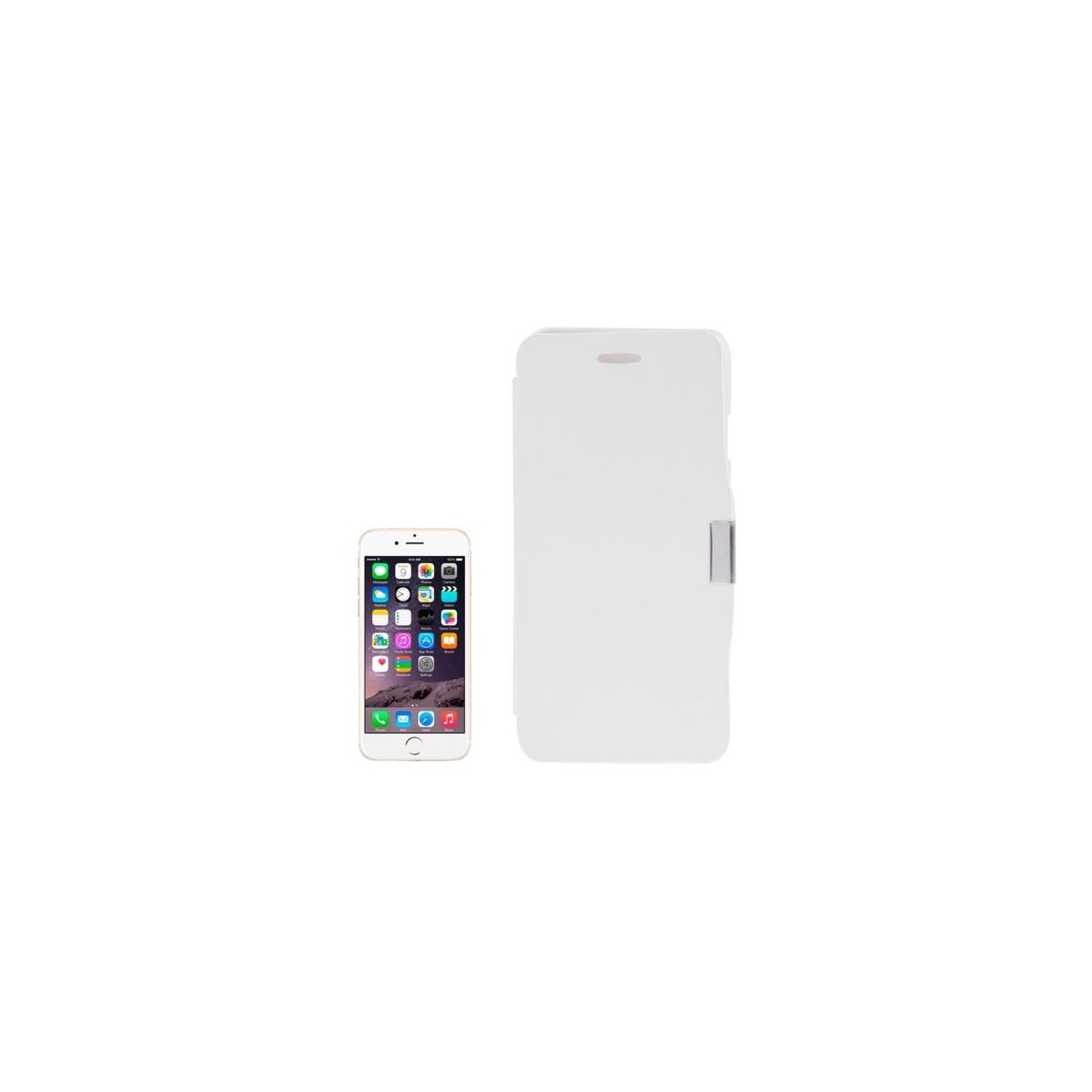 Étui à Clapet Horizontal magnétique pour iPhone 6/6S Blanc