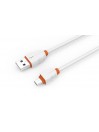 Câble Rond Micro-USB LDNIO LS02S Blanc-Orange 2m