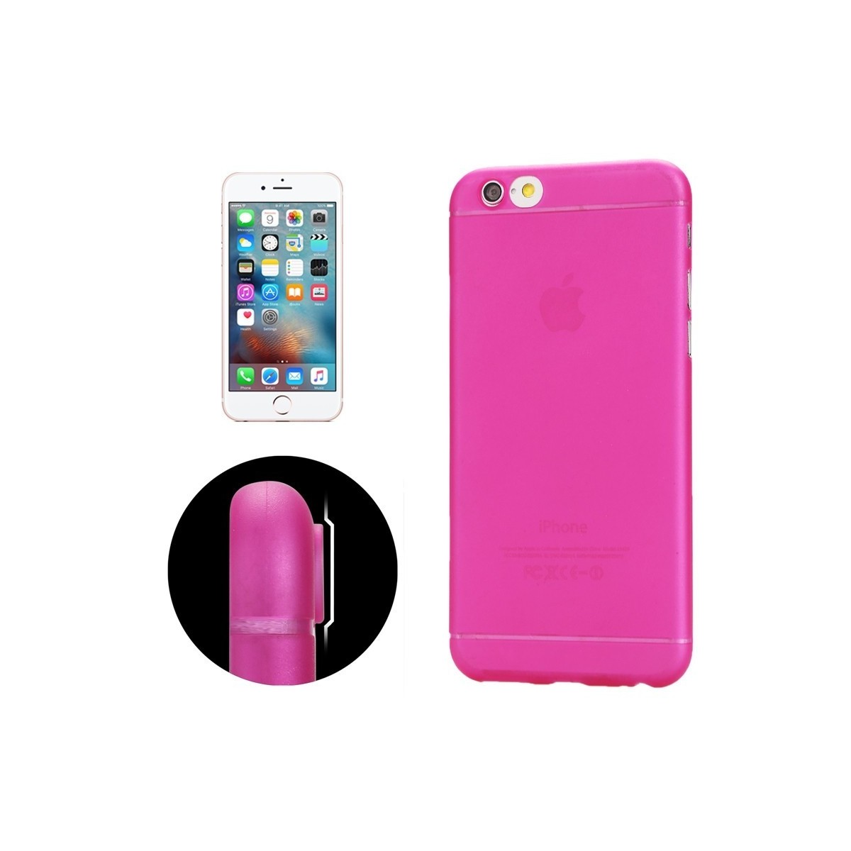 Coque Ultra Slim Translucide pour iPhone 6/6S Rose