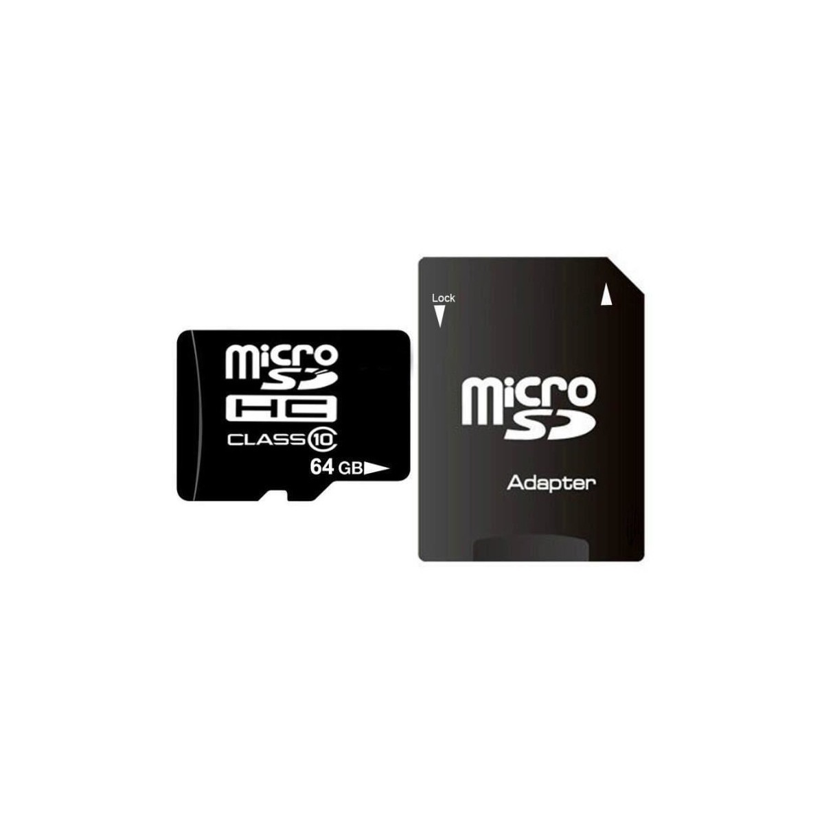 Carte Micro Usb 64Gb SDHC CL10 + Adaptateur