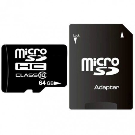 Carte Micro Usb 64Gb SDHC CL10 + Adaptateur