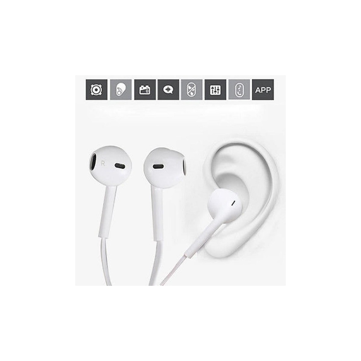 Écouteurs Sport Earphone Headphone Sans fil stéréo B3300 Blanc