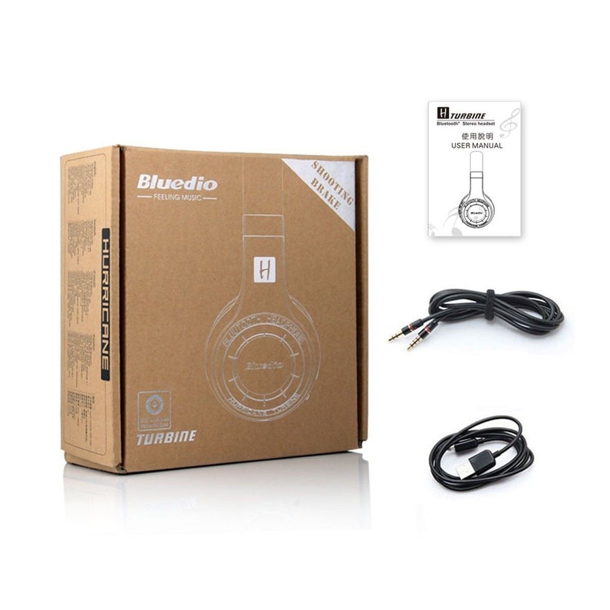 Casque Bluetooth Bluedio HT (Turbine) stéréo sans fil écouteur microphone intégré Blanc