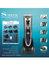 Tondeuse Cheveux Surker RFC-688B Tondeuse Barbe Electrique avec Ecran LCD Sans Fil Rechargeable avec 7 Sabots