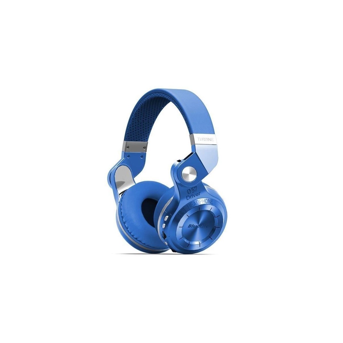 Casque Bluetooth Bluedio T2+ stéréo sans fil avec microphone carte micro-SD et FM radio Bleu