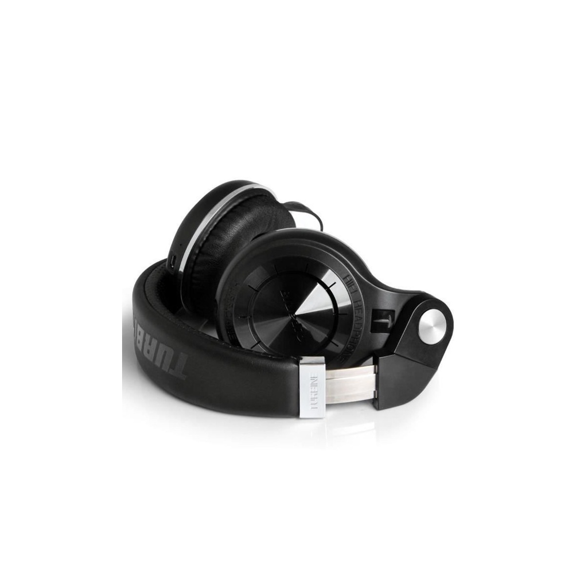 Casque Bluetooth Bluedio T2+ stéréo sans fil avec microphone carte micro-SD et FM radio Noir