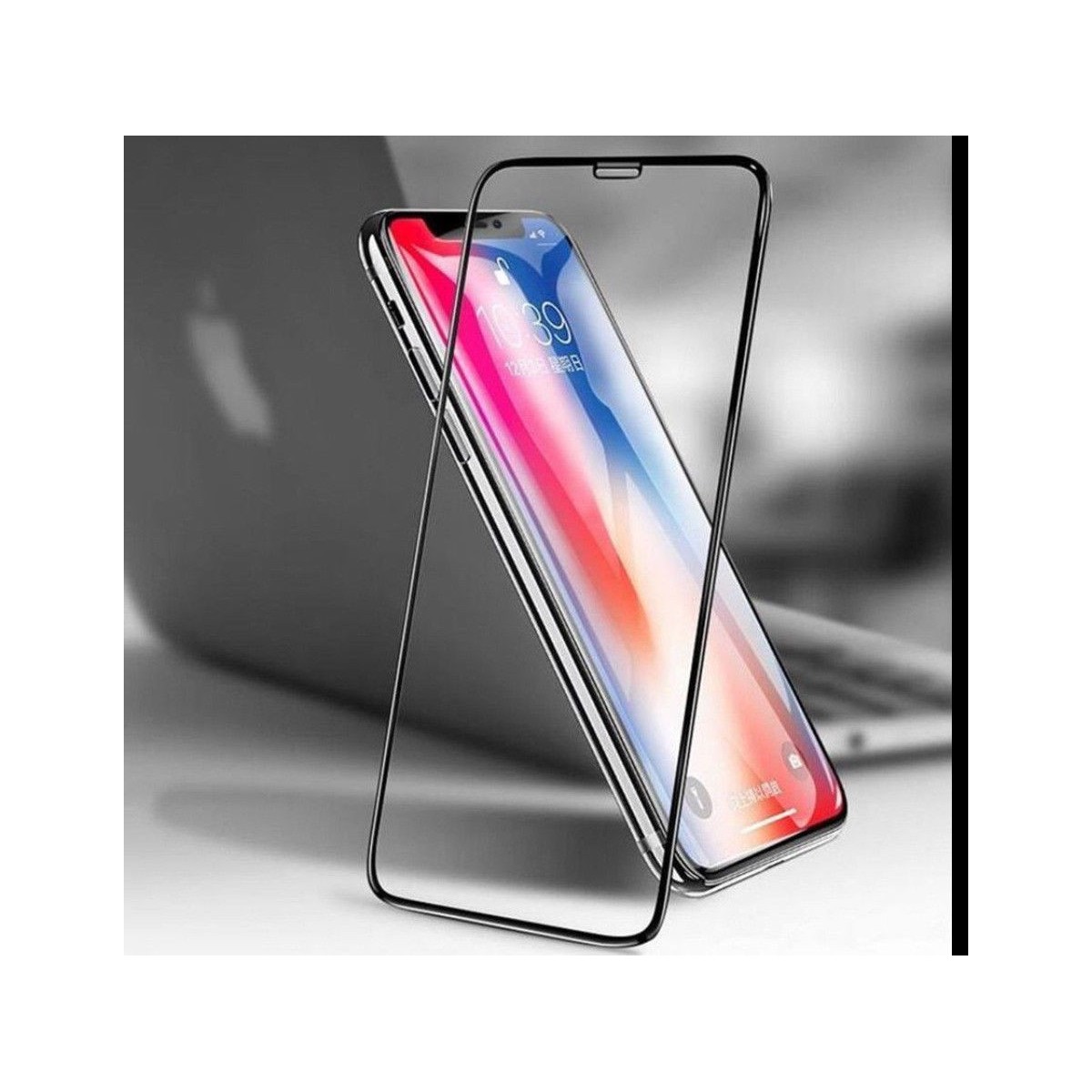 Verre Trempé Intégral 5D Pour iPhone XR, Recouvre 100% de la Face Avant