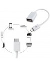 Adaptateur Micro Usb OTG Blanc