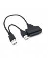 Câble Adaptateur pour Les disques de 2,5 Pouces à l'USB 2.0 et Le connecteur SATA pour Disque Dur 2.5"PC HDD et 2,5" HDD + PC ou