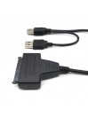 Câble Adaptateur pour Les disques de 2,5 Pouces à l'USB 2.0 et Le connecteur SATA pour Disque Dur 2.5"PC HDD et 2,5" HDD + PC ou