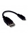 Adaptateur USB Femelle - Micro USB Mâle - OTG Noir