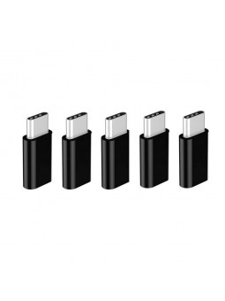 5x Adaptateurs Micro USB vers Type-c Noir