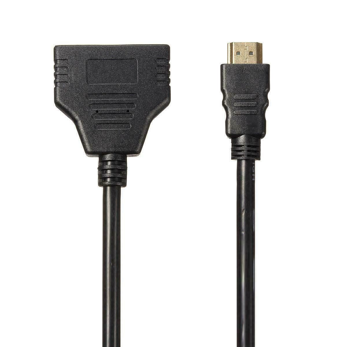 Adaptateur 2 ports Cable HDMI 1080P Gold 3D FULL HD