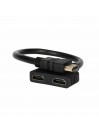 Adaptateur 2 ports Cable HDMI 1080P Gold 3D FULL HD