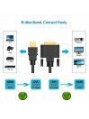 Câble HDMI High Speed Connecteur HDMI - DVI-D 24+1p Mâle  1.8m Noir