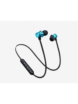 Écouteurs Bleu Bluetooth Sans Fil Stéréo Casque Sport Magnétique Sans Fil