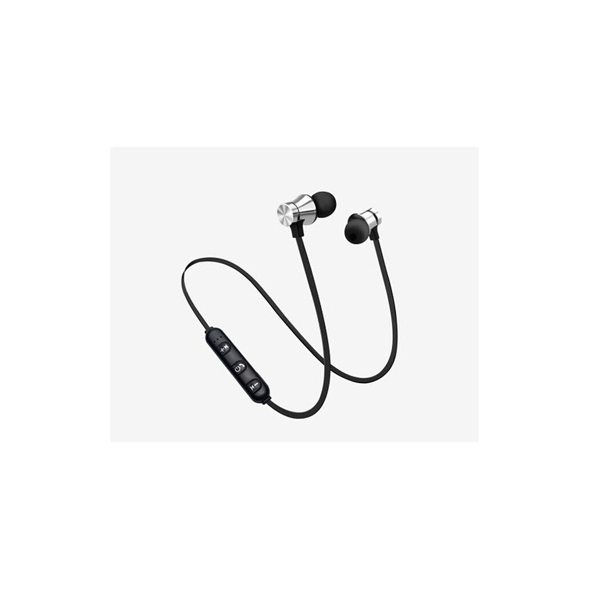 Écouteurs Argent Bluetooth Sans Fil Stéréo Casque Sport Magnétique Sans Fil