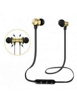 Écouteurs Or Bluetooth Sans Fil Stéréo Casque Sport Magnétique Sans Fil