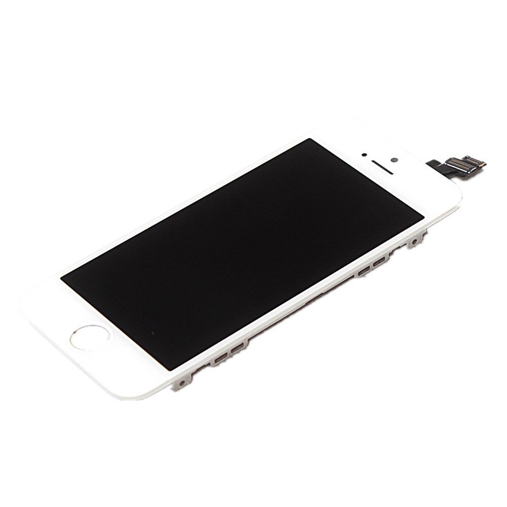 ECRAN LCD POUR IPHONE 5 BLANC RETINA VITRE TACTILE SUR CHASSIS SANS OUTILS
