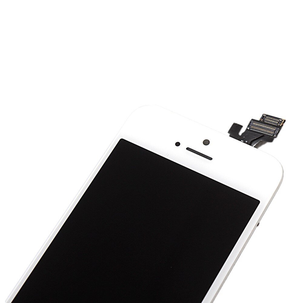ECRAN LCD POUR IPHONE 5 BLANC RETINA VITRE TACTILE SUR CHASSIS SANS OUTILS