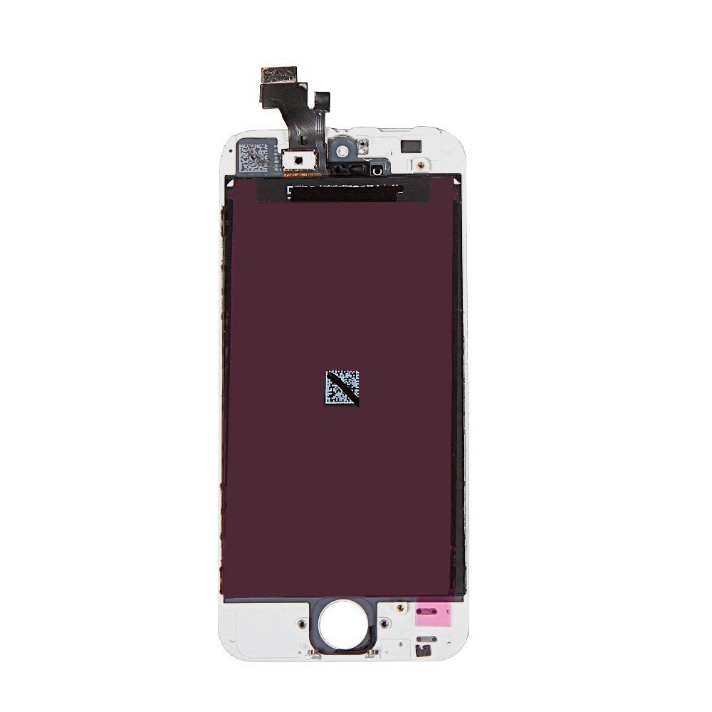 ECRAN LCD POUR IPHONE 5 BLANC RETINA VITRE TACTILE SUR CHASSIS SANS OUTILS