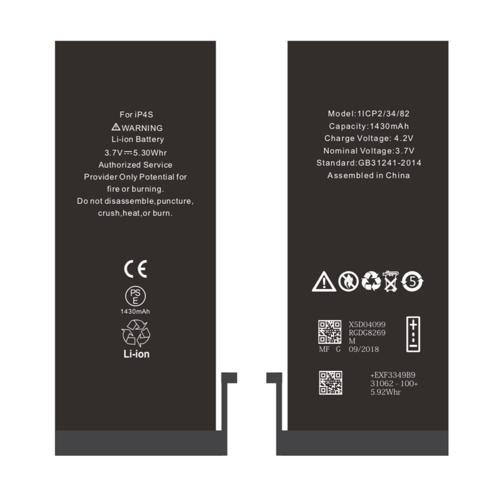 BATTERIE POUR IPHONE 4S INTERNE NEUVE DE REMPLACEMENT SANS OUTILS