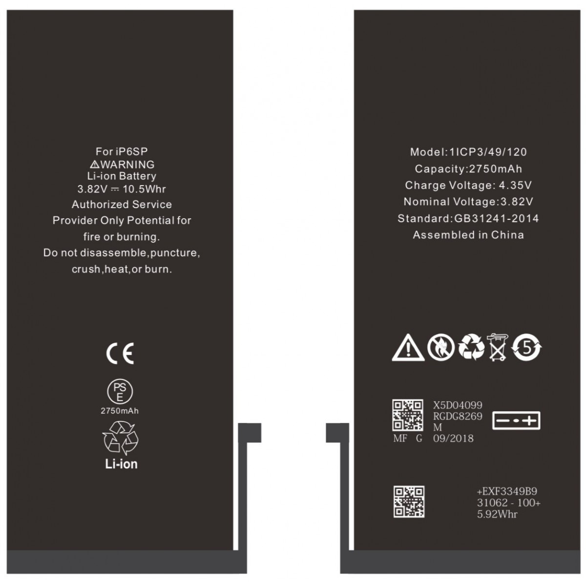 BATTERIE POUR IPHONE 6S PLUS INTERNE NEUVE DE REMPLACEMENT SANS OUTILS