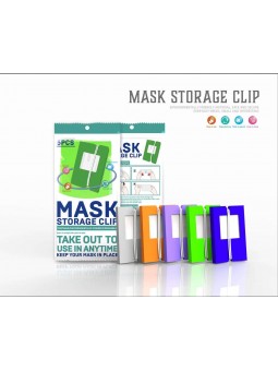 5 Boîtes de Rangement pour Masque Clip Anti-poussière en Plastique