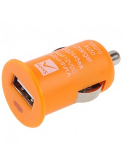 Chargeur de voiture Allume Cigare USB 12/24V 5V 1A Orange