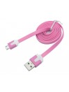 Câble chargeur plat 1m Micro usb Rose