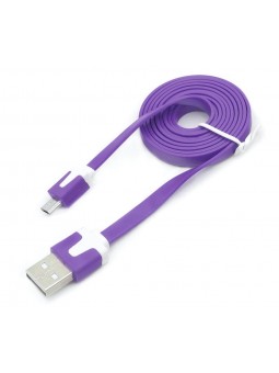 Câble chargeur plat 1m Micro usb Violet