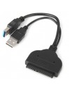 Câble Adaptateur pour Les disques de 2,5 Pouces à l'USB 3.0 ou 2.0 et Le connecteur SATA pour Disque Dur 2.5" PC SSD + HDD et 2,
