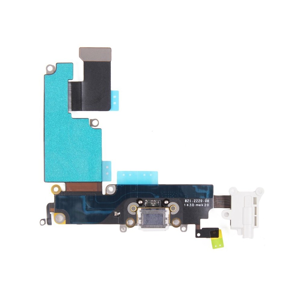 Nappe jack écouteur + connecteur de charge iPhone 6 Plus Blanc