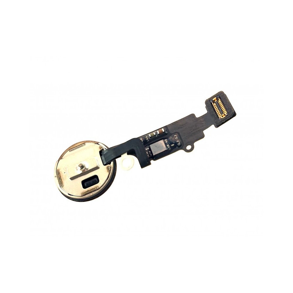 Bouton Home Fonctionnel avec Nappe Flex Compatible avec iPhone 7 Blanc-Argent