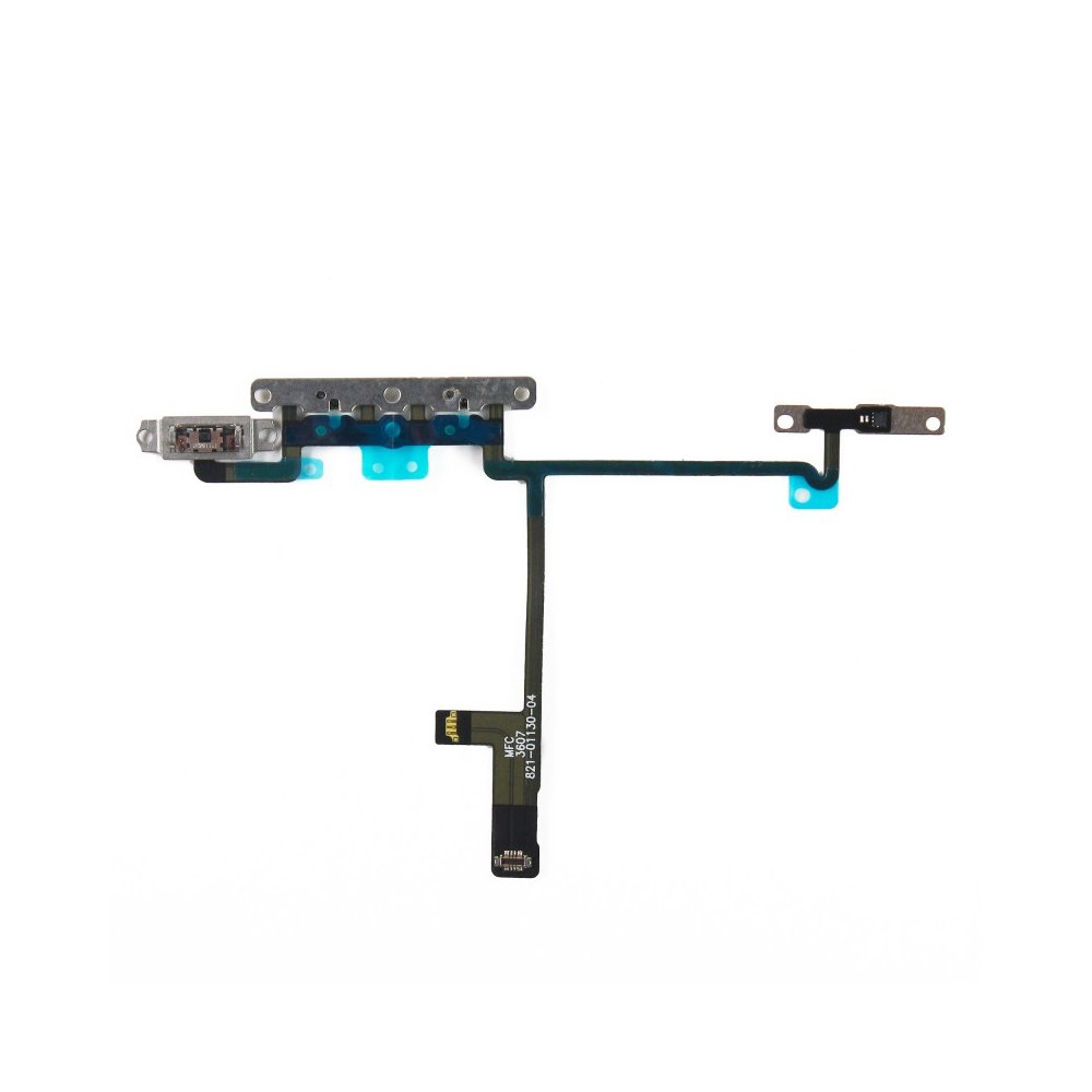 Nappe flex bouton volume vibreur avec pièce métallique assemblé pour iPhone X