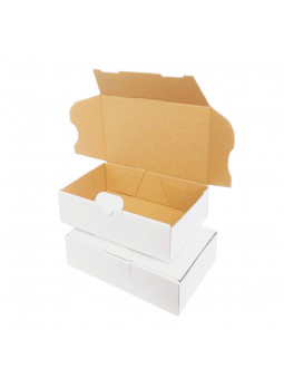 Boîte pour expédition en carton blanc 160x110x50mm