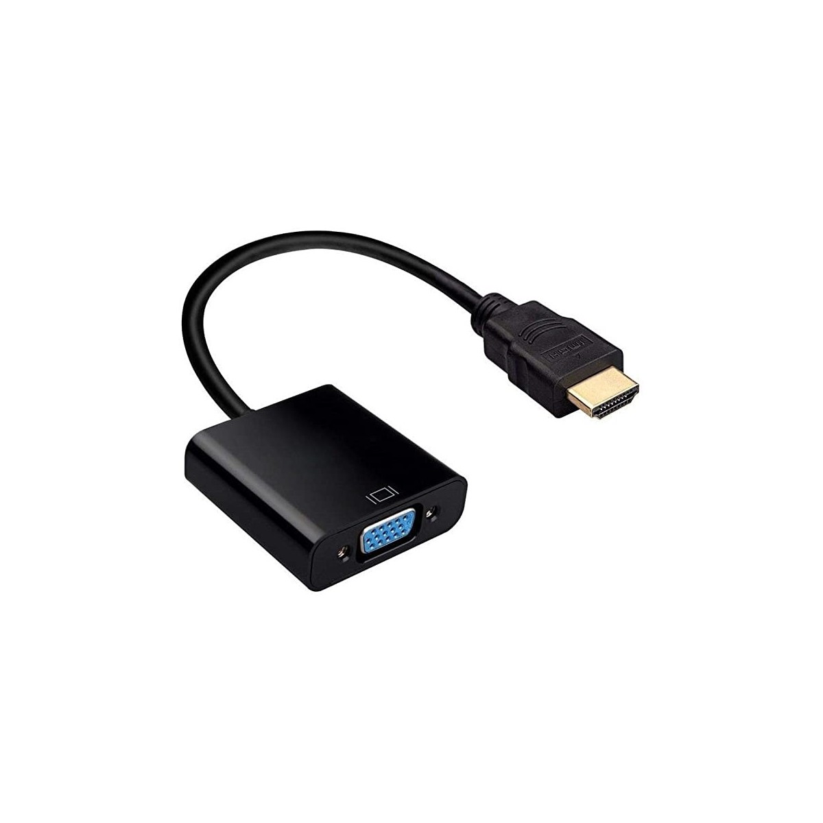 HDMI vers VGA 1080P Plaqué d'or Mâle à Femelle Câble Adaptateur Convertisseur Hd